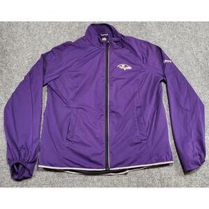 GIII NFL Baltimore Ravens Womens Full Zip Track Style Purple Jacket Size Large